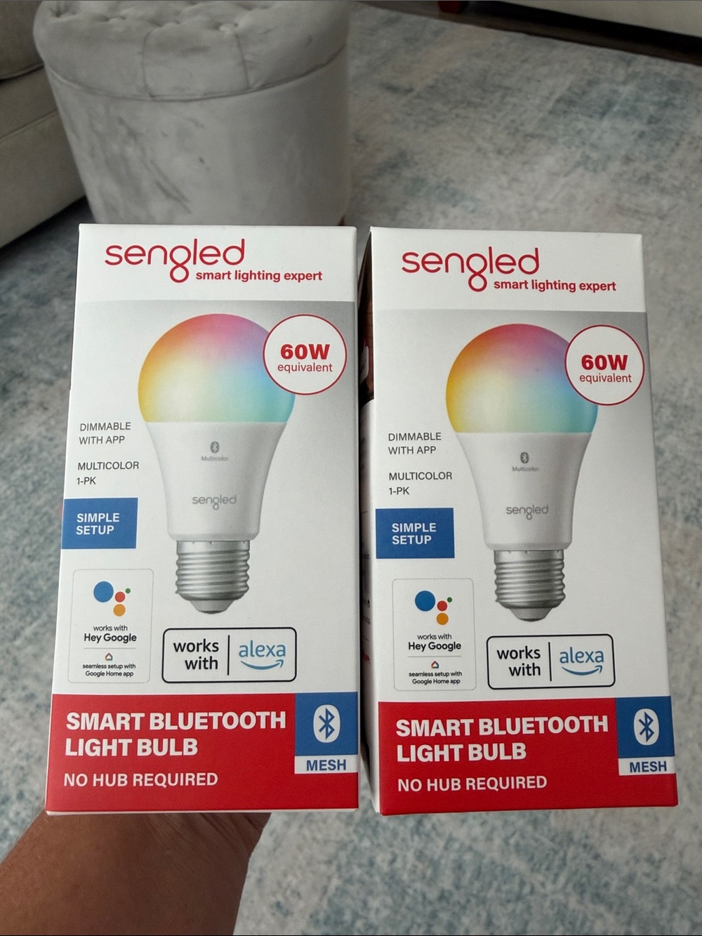Sengled Smart Bluetooth Multicolor LED Light Bulb - White- 2-NIB